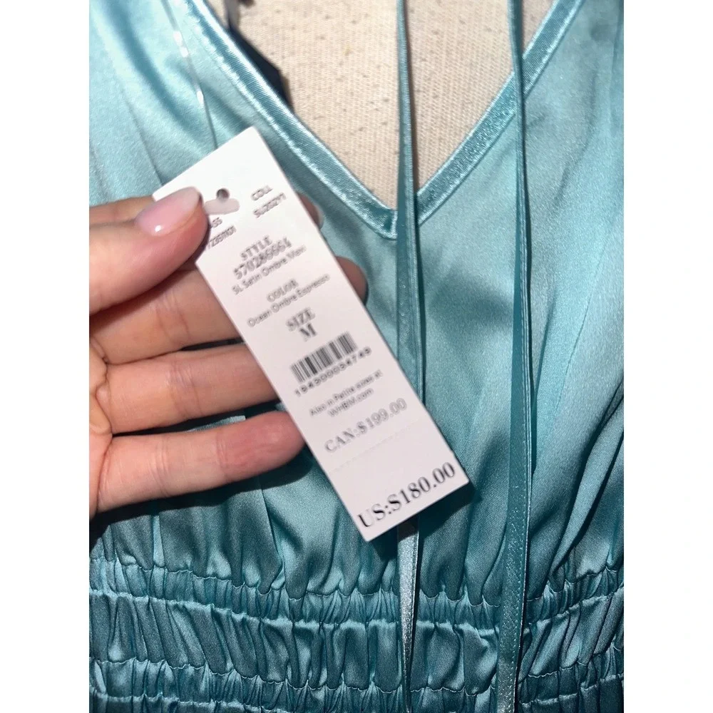 WB9 White House Black Market WHBM Dresses Ombre Maxi Dress Women Blue NWT Medium